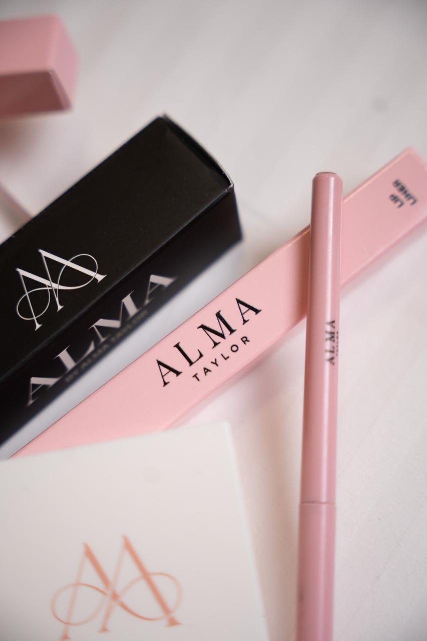ALMA blush-pink smudge-proof lip liner with its packaging
